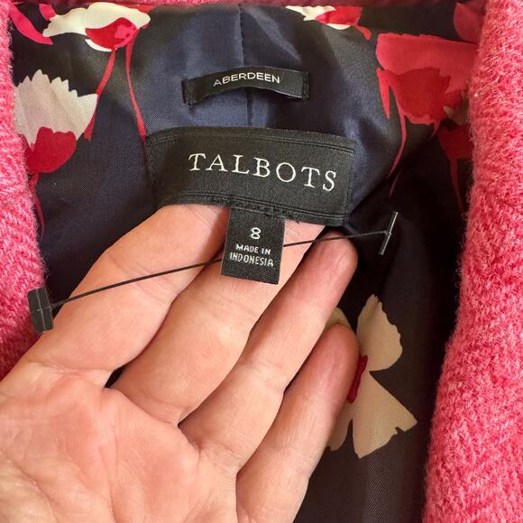 Talbots Aberdeen Shetland Pink Gold Buttons Blazer Size 8 Wool Preppy EUC Office - Picture 15 of 16